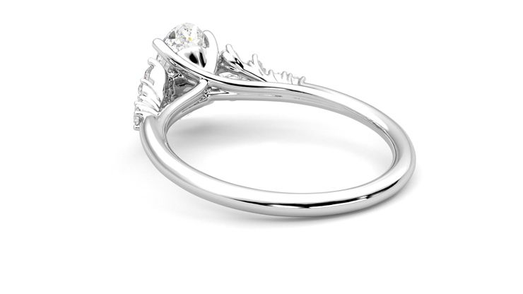 Taylor & Hart Marula Oval Engagement Ring 360 degree image 17