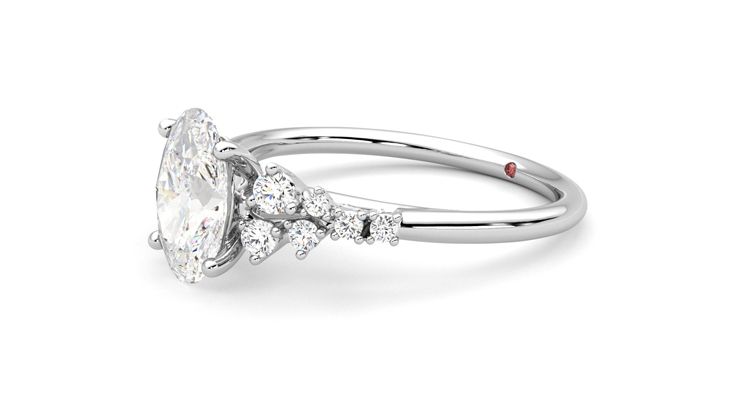 Taylor & Hart Marula Oval Engagement Ring 360 degree image 23