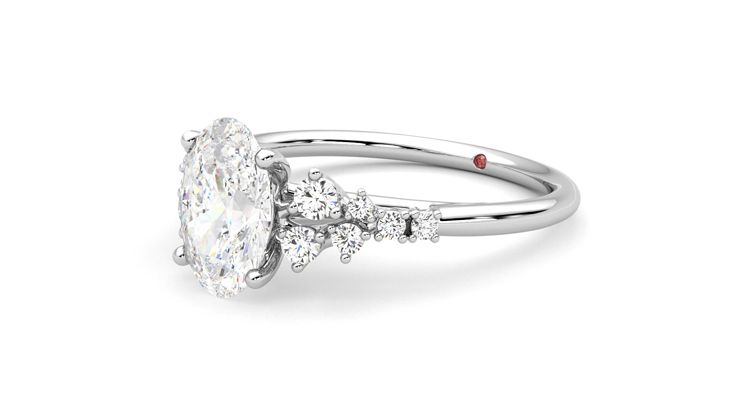 Taylor & Hart Marula Oval Engagement Ring 360 degree image 24