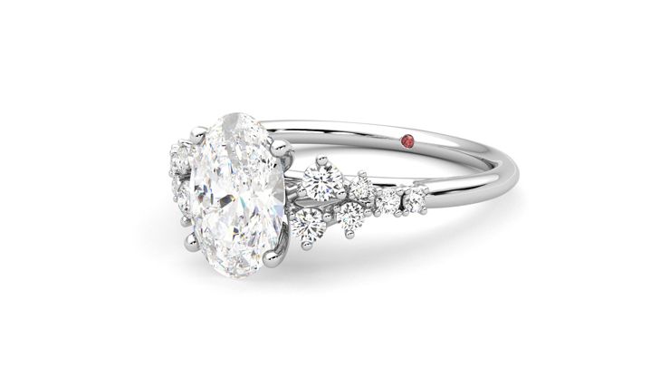 Taylor & Hart Marula Oval Engagement Ring 360 degree image 25
