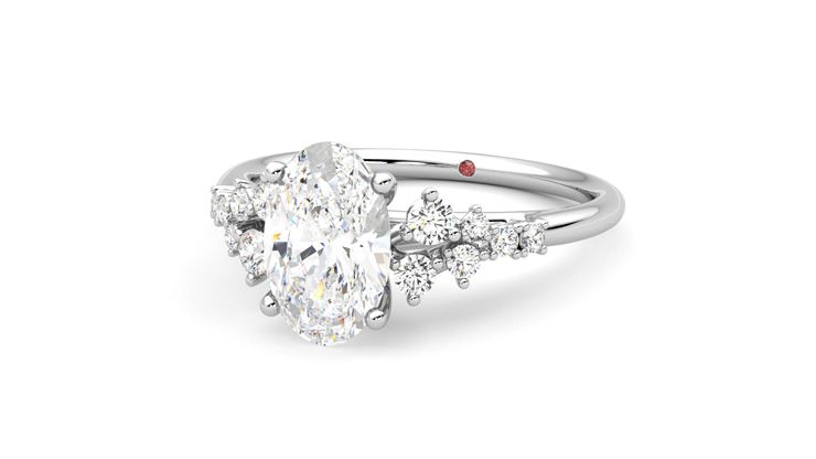 Taylor & Hart Marula Oval Engagement Ring 360 degree image 26