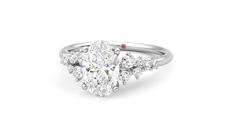 Taylor & Hart Marula Oval Engagement Ring 360 degree image 27