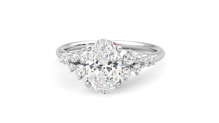 Taylor & Hart Marula Oval Engagement Ring 360 degree image 28