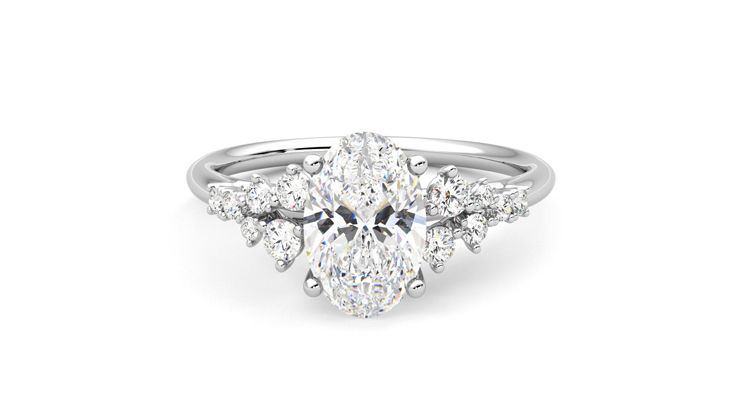 Taylor & Hart Marula Oval Engagement Ring 360 degree image 29