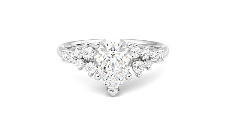 Taylor & Hart Marula Pear Engagement Ring 360 degree image 0