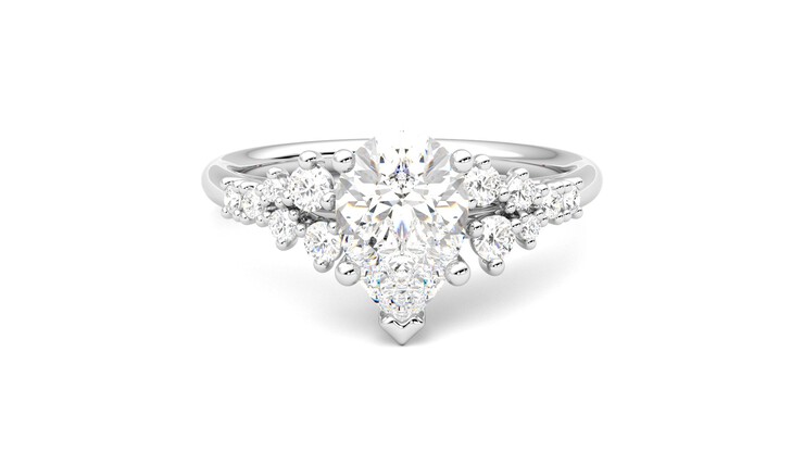 Taylor & Hart Marula Pear Engagement Ring 360 degree image 0