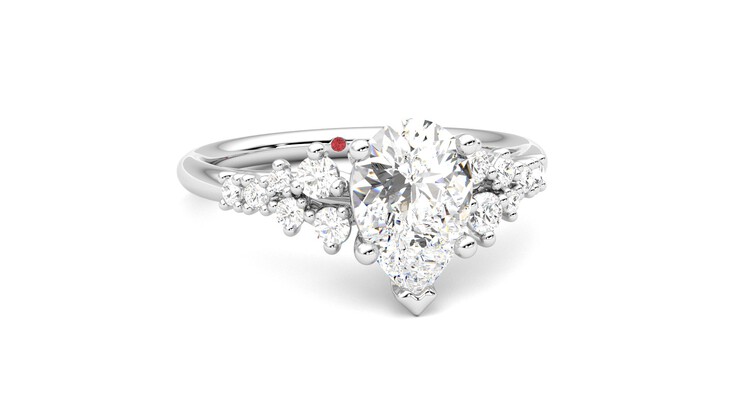 Taylor & Hart Marula Pear Engagement Ring 360 degree image 3