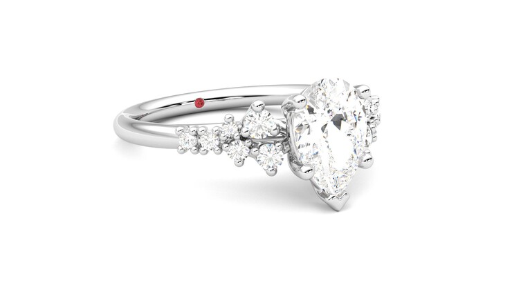 Taylor & Hart Marula Pear Engagement Ring 360 degree image 5