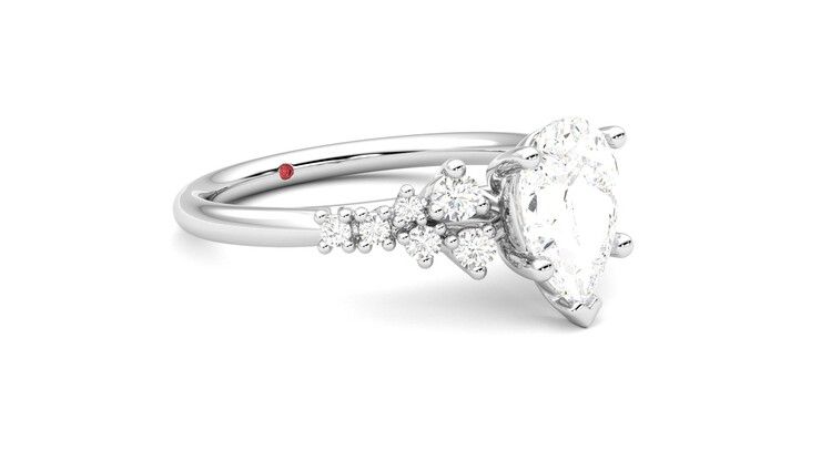 Taylor & Hart Marula Pear Engagement Ring 360 degree image 6