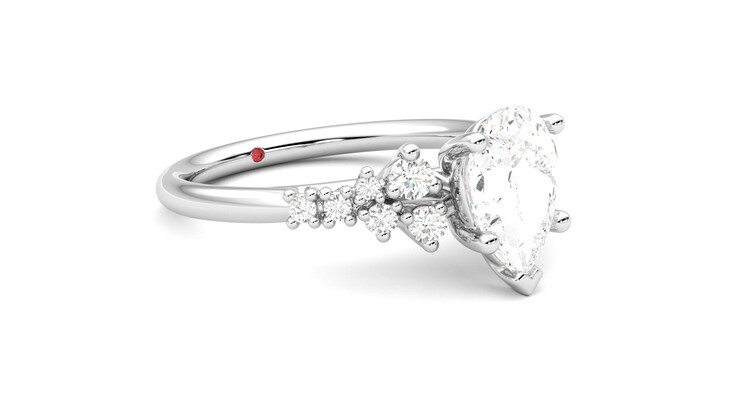 Taylor & Hart Marula Pear Engagement Ring 360 degree image 6