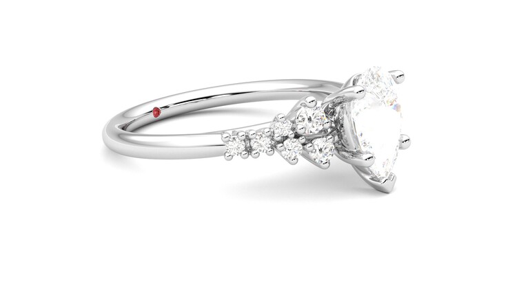Taylor & Hart Marula Pear Engagement Ring 360 degree image 7
