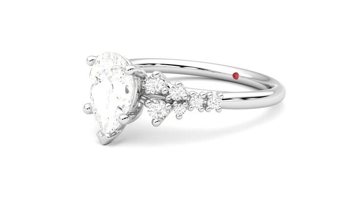 Taylor & Hart Marula Pear Engagement Ring 360 degree image 24