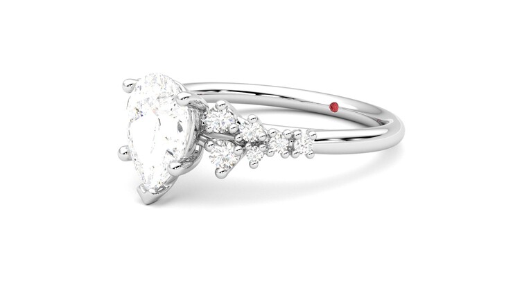 Taylor & Hart Marula Pear Engagement Ring 360 degree image 24