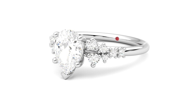 Taylor & Hart Marula Pear Engagement Ring 360 degree image 25
