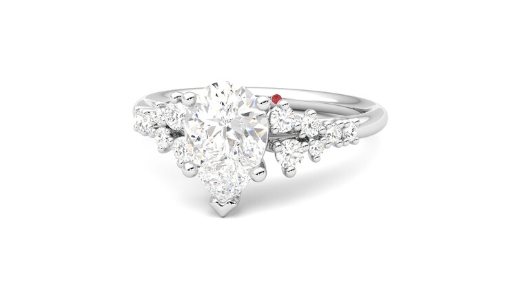 Taylor & Hart Marula Pear Engagement Ring 360 degree image 27