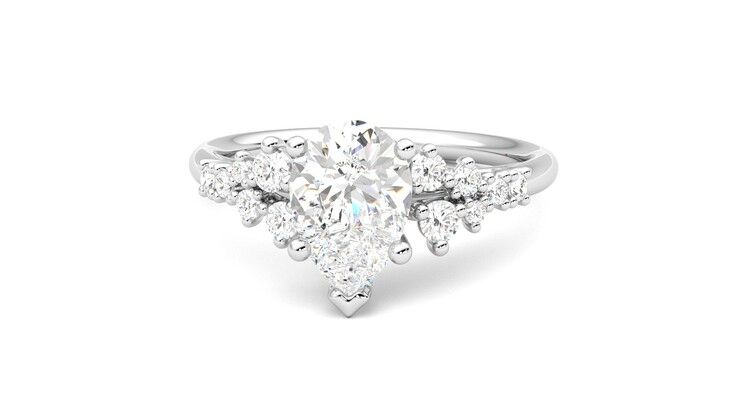 Taylor & Hart Marula Pear Engagement Ring 360 degree image 28