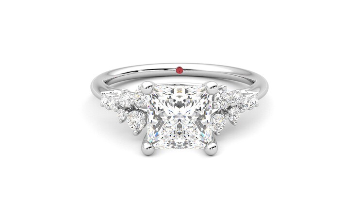 Taylor & Hart Marula Princess Engagement Ring 360 detail 01