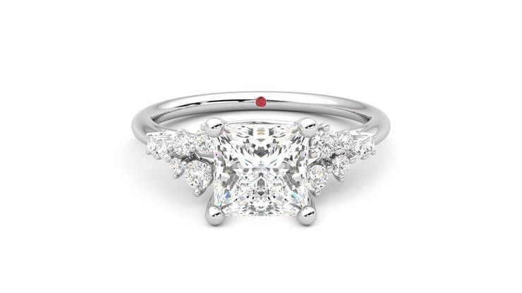 Taylor & Hart Marula Princess Engagement Ring 360 degree image 0