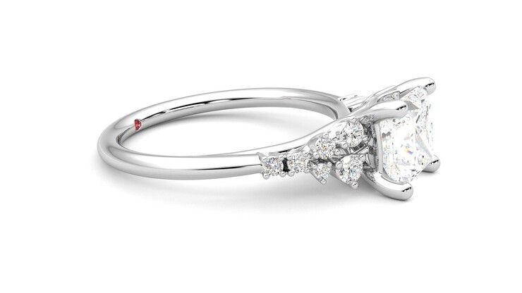 Taylor & Hart Marula Princess Engagement Ring 360 degree image 8