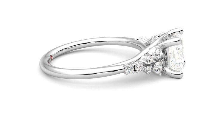 Taylor & Hart Marula Princess Engagement Ring 360 degree image 9
