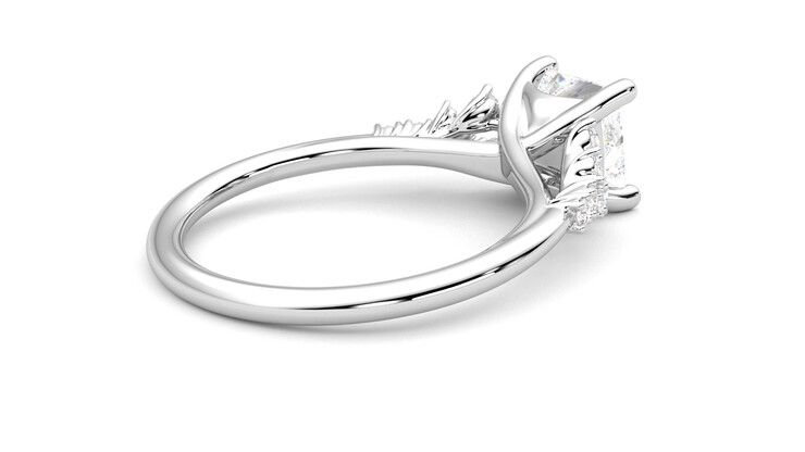 Taylor & Hart Marula Princess Engagement Ring 360 degree image 12