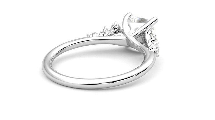 Taylor & Hart Marula Princess Engagement Ring 360 degree image 13