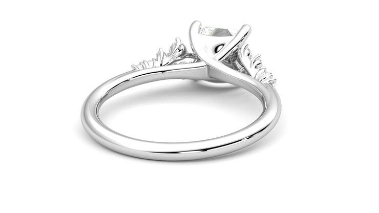 Taylor & Hart Marula Princess Engagement Ring 360 degree image 14