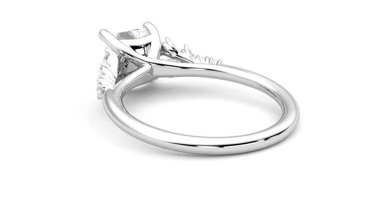 Taylor & Hart Marula Princess Engagement Ring 360 degree image 17