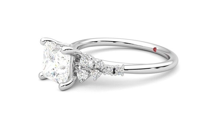 Taylor & Hart Marula Princess Engagement Ring 360 degree image 23