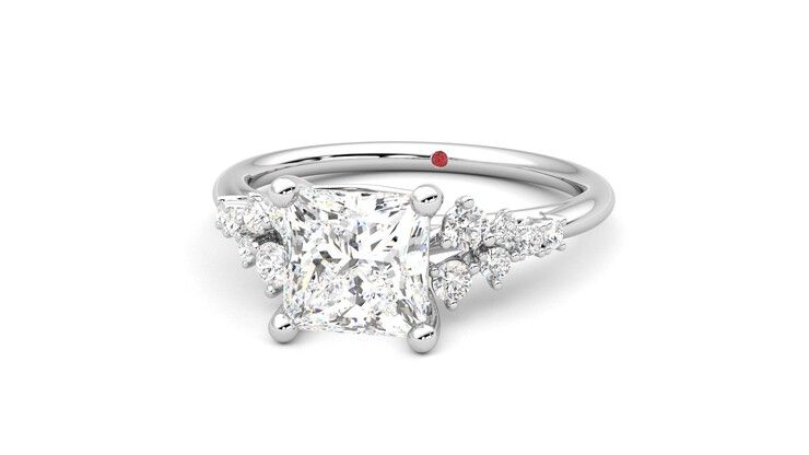 Taylor & Hart Marula Princess Engagement Ring 360 degree image 27