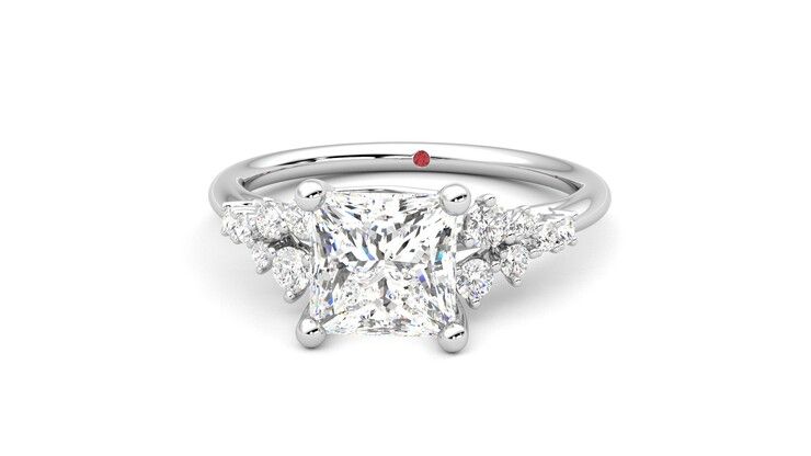 Taylor & Hart Marula Princess Engagement Ring 360 degree image 28