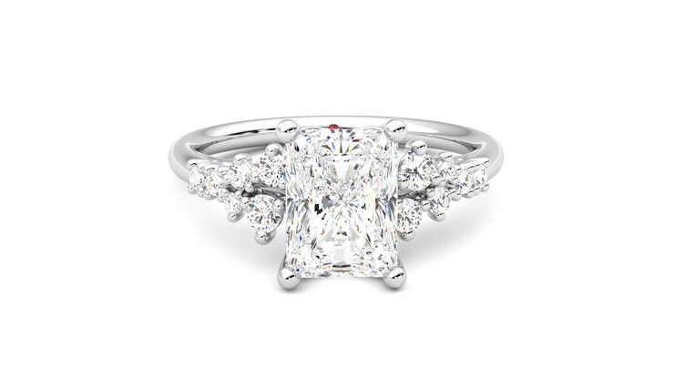 Taylor & Hart Marula Radiant Engagement Ring 360 degree image 1