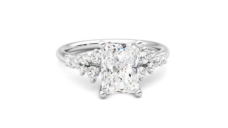 Taylor & Hart Marula Radiant Engagement Ring 360 degree image 2