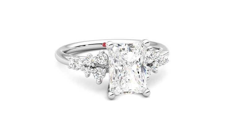 Taylor & Hart Marula Radiant Engagement Ring 360 degree image 3