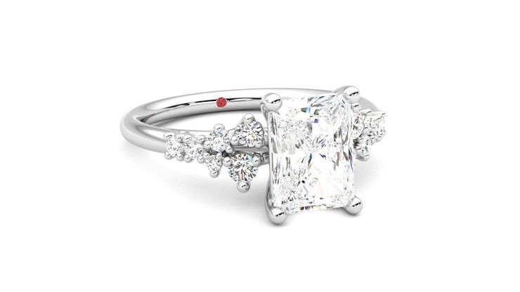 Taylor & Hart Marula Radiant Engagement Ring 360 degree image 4