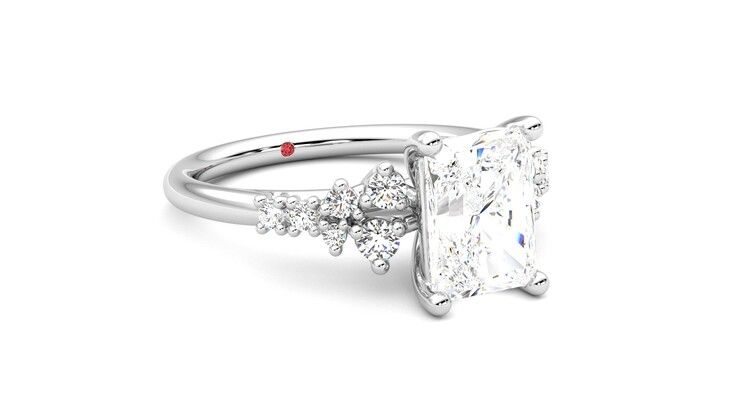 Taylor & Hart Marula Radiant Engagement Ring 360 degree image 5