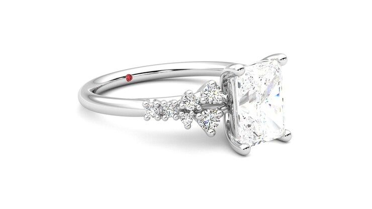 Taylor & Hart Marula Radiant Engagement Ring 360 degree image 6