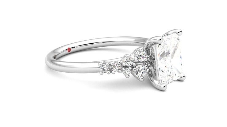 Taylor & Hart Marula Radiant Engagement Ring 360 degree image 7