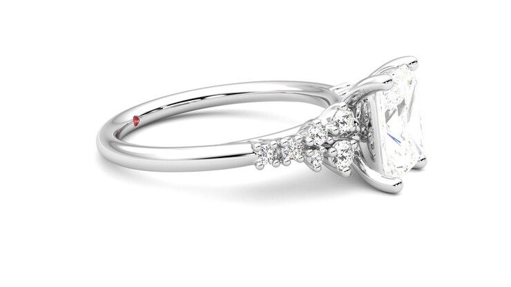Taylor & Hart Marula Radiant Engagement Ring 360 degree image 8