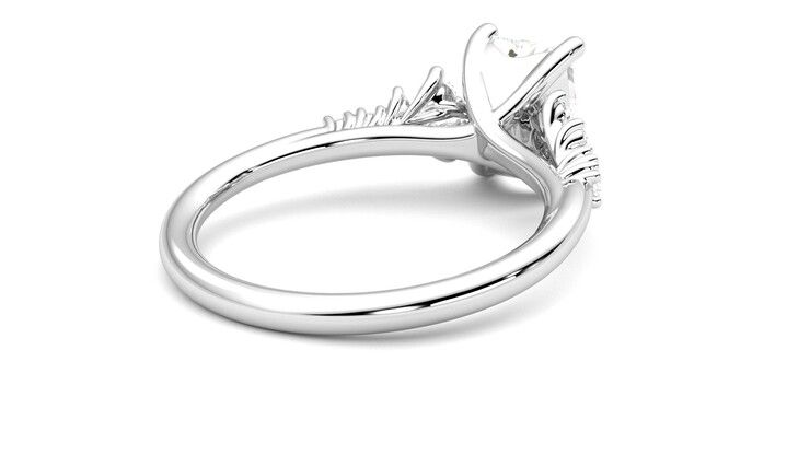 Taylor & Hart Marula Radiant Engagement Ring 360 degree image 13