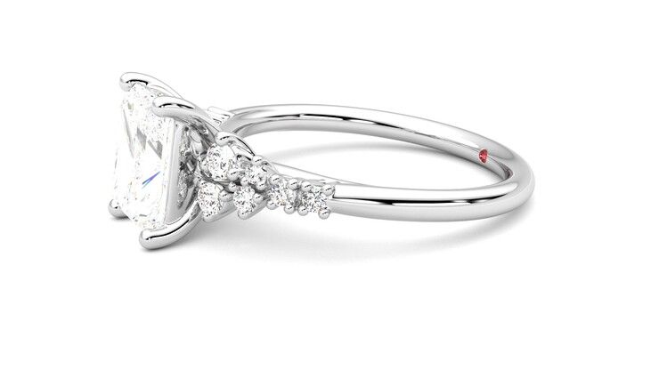 Taylor & Hart Marula Radiant Engagement Ring 360 degree image 22