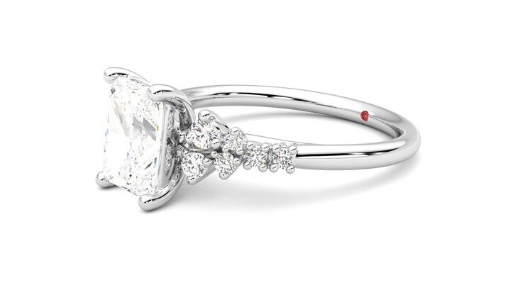 Taylor & Hart Marula Radiant Engagement Ring 360 degree image 23
