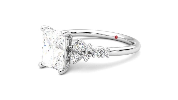 Taylor & Hart Marula Radiant Engagement Ring 360 degree image 24