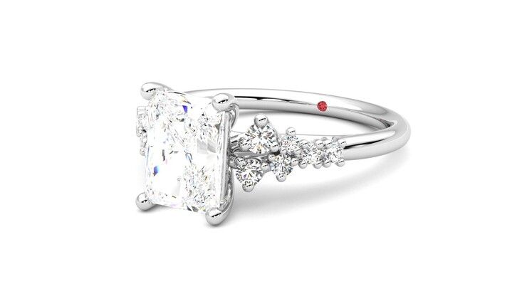Taylor & Hart Marula Radiant Engagement Ring 360 degree image 25