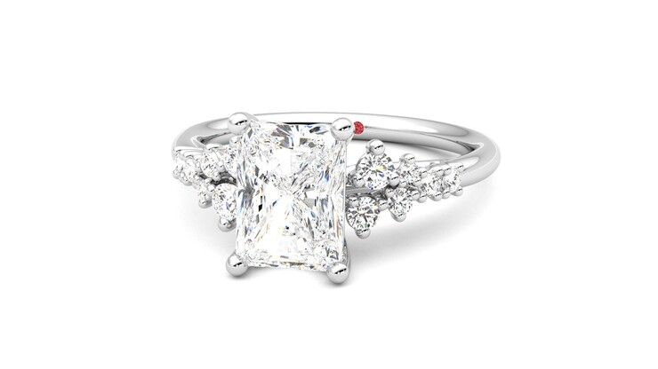 Taylor & Hart Marula Radiant Engagement Ring 360 degree image 27
