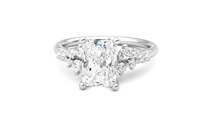 Taylor & Hart Marula Radiant Engagement Ring 360 degree image 28