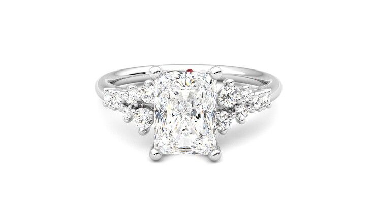 Taylor & Hart Marula Radiant Engagement Ring 360 degree image 29