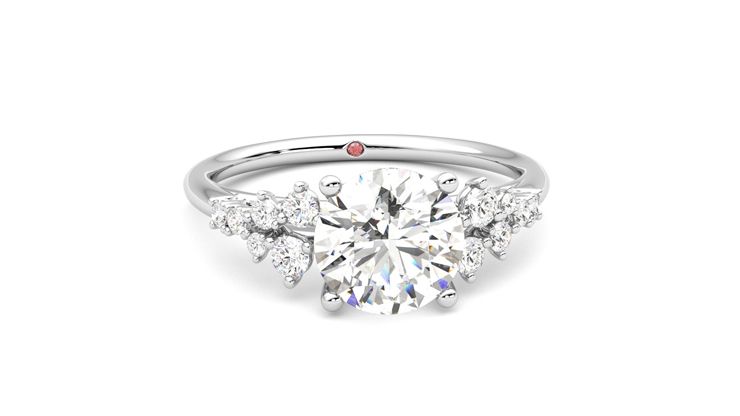 Taylor & Hart Marula Round Engagement Ring 360 degree image 2