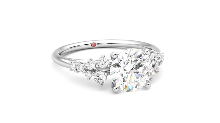Taylor & Hart Marula Round Engagement Ring 360 degree image 4