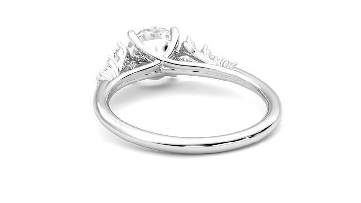 Taylor & Hart Marula Round Engagement Ring 360 degree image 16